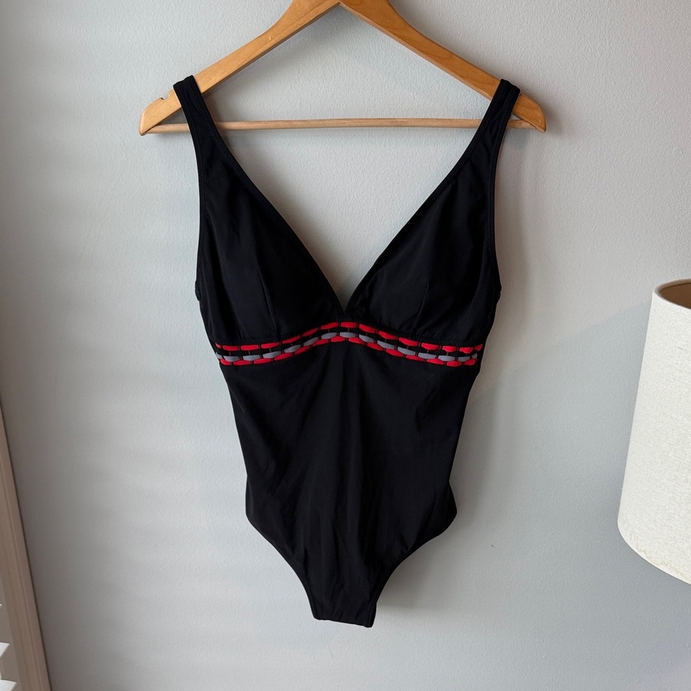 Gottex‎ Black Braided One-piece Suit